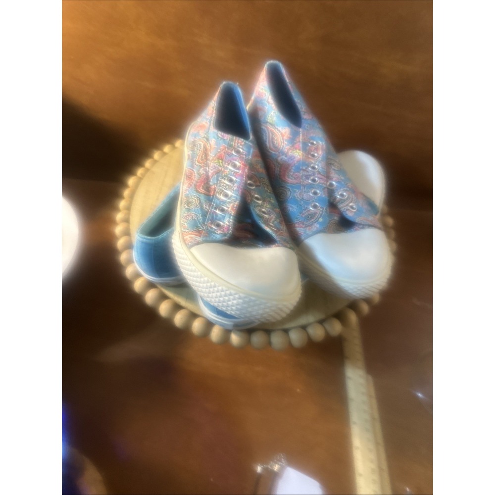 2p Airwalk Retro 90s Tie Skate Shoes Womens 10 One Paisley, One Aqua 60s Inspire